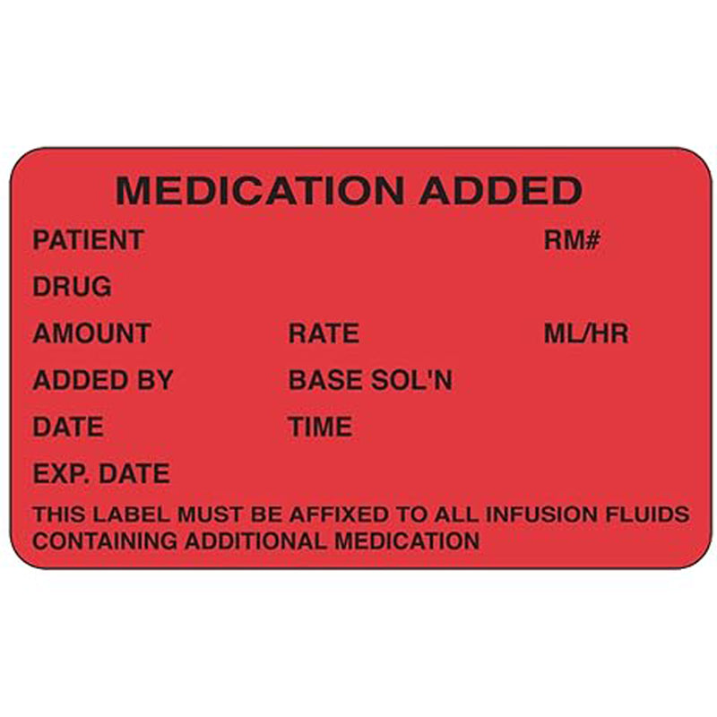 Label, Medication Added (1000/Pk), Sold As 1000/Pack Health 2452
