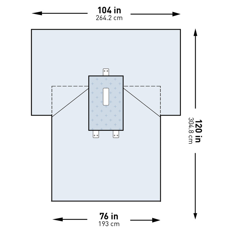 McKesson Sterile Laparotomy Drape, 102 x 76 x 120 Inch