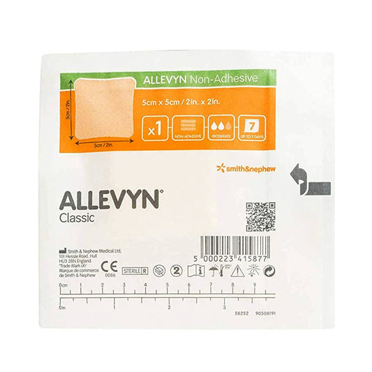 Allevyn Classic Nonadhesive without Border Foam Dressing, 2 x 2 Inch 10/BOX -66007643