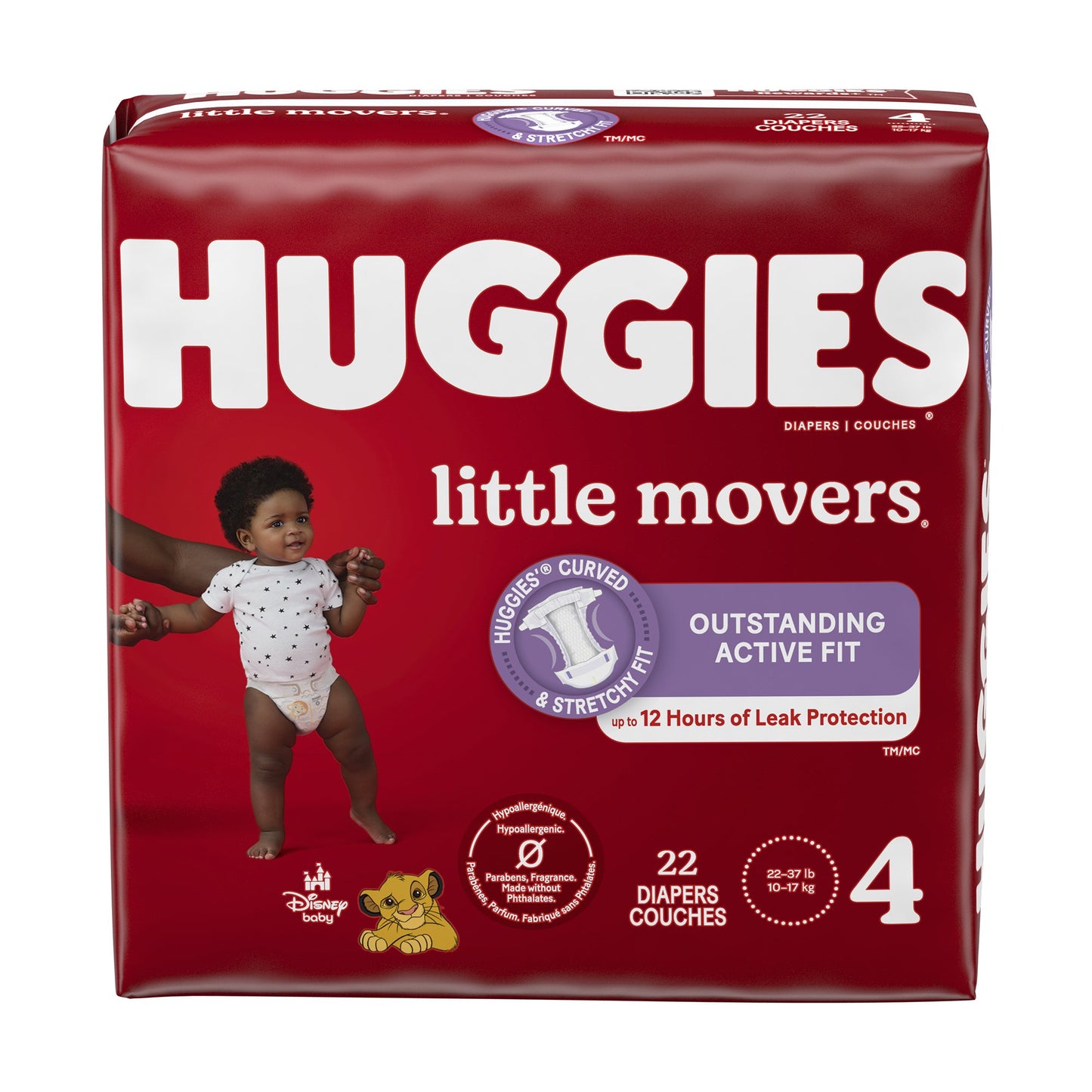 Huggies Little Movers Diaper, Size 4