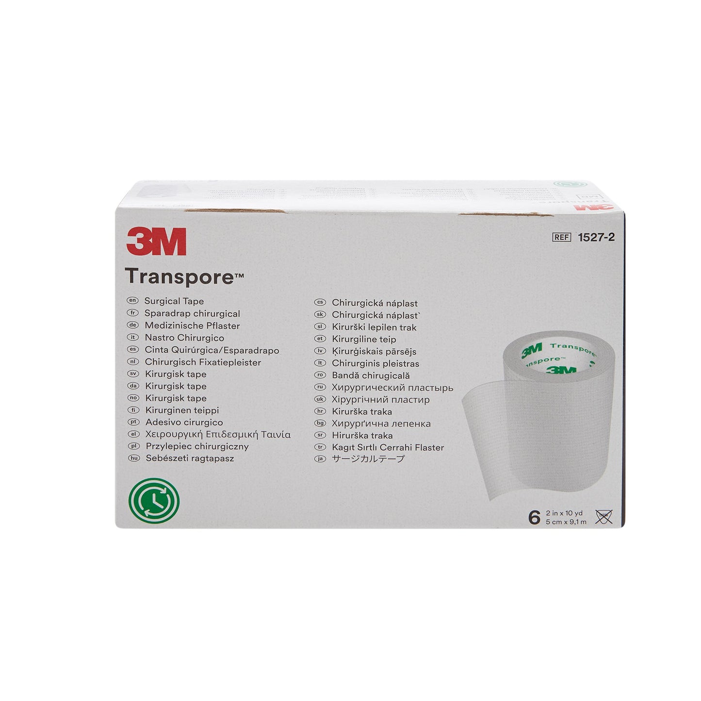 3M™ Transpore™ Plastic Medical Tape, 2 Inch x 10 Yard, Transparent 6/BOX -1527-2