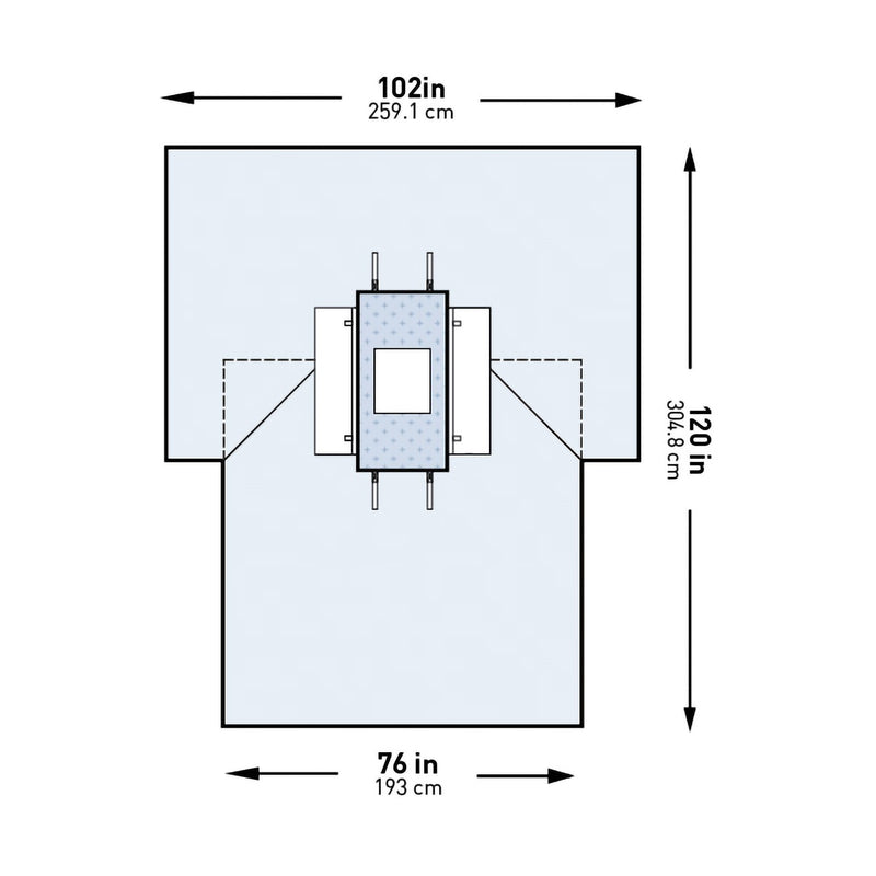 McKesson Sterile Laparotomy Drape, 102 x 76 x 120 Inch