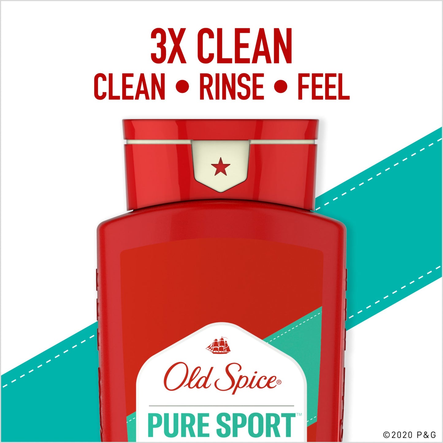 OLD SPICE, BODY WASH PURE SPORT 18OZ