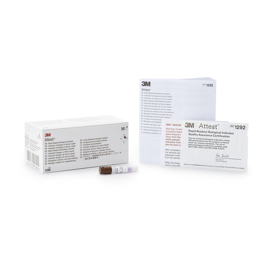 3M™ Attest™ Rapid Readout Sterilization Biological Indicator Vial 50/BOX -1292