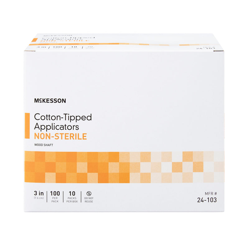 McKesson Nonsterile Cotton-Tip Swabsticks, 3 Inch