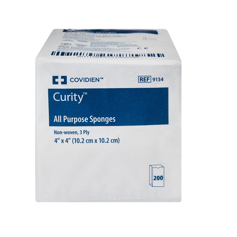 Curity™ Nonwoven Sponge, 4 x 4 Inch, 3-Ply