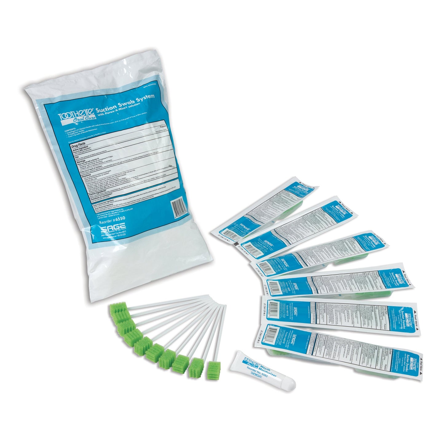 Toothette Oral Suction Swab Kit System 1/PACK -6550