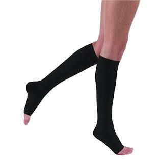 Stocking, Comprsn Closd Toe Knee Hi Blk 30-40Mmhg Lg, 1/Pr