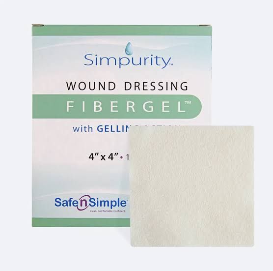 Dressing, Wnd Fibergel Pad 2"X2" (10/Bx 16Bx/Cs), 160/Cs