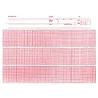 Paper, Chart Burdick Sngl Channel Red Grid 8.435"X183' (10/C, 10/Cs