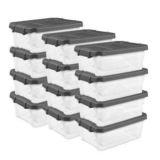 Bin, Storage Stackable Plas Clr 15"X16 1/2"X7" (6/Cs), 6/Cs