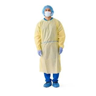 Gown, Ylw Overhead Sms Lev 2 Isolation Loop 2Xl (10/Pk 10/Cs, 100/Cs