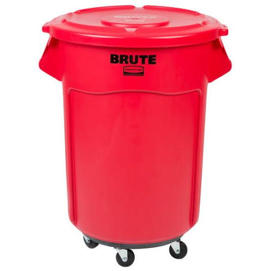Can, Waste Rubbermaid Brute Vntd Red 55Gl, 1/Ea