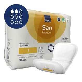 Pad, Bladder Cntrl Abena Saniadlt 1 (30/Pk 10Pk/Cs), 300/Cs
