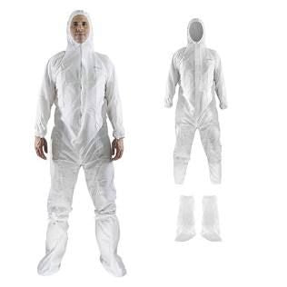 Coverall, Bioclean S Bdsh W/Hood Str Disp Wht 2Xlg (20/Cs), 20/Cs