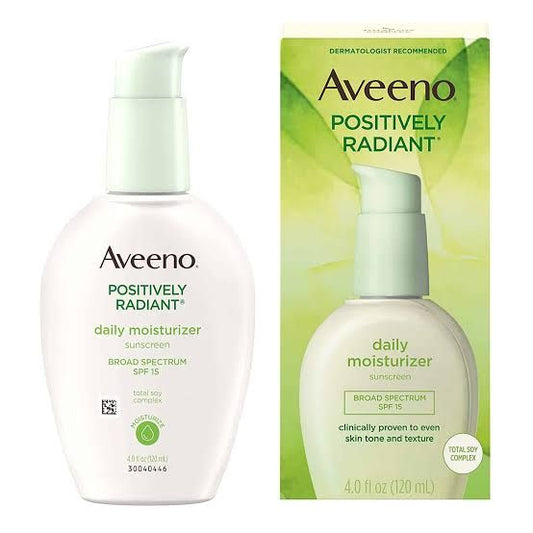 Sunscreen, Lot Aveeno Radiantdaily Moisturizer Spf15 4Oz, 1/Ea