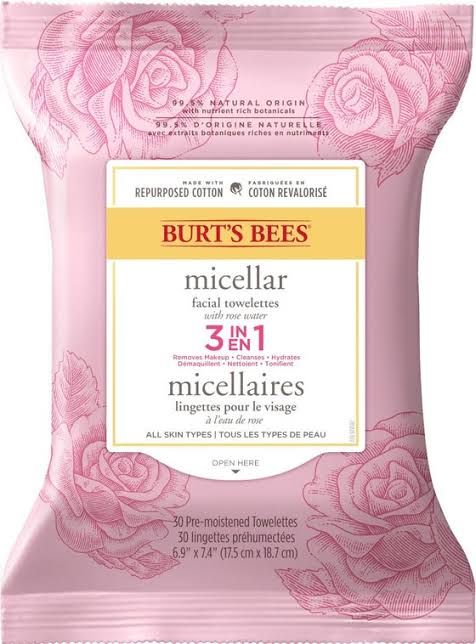 Burt Bees, Towelettes Facl Clnsr Micellar Rose Water (3/Ct), 3/Ct