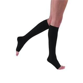 Sock, Comprsn Knee Relief Silopen Toe Blk Lg 30-40Mmhg, 1/Ea