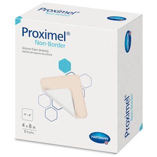 Dressing, Wound Proximel Sil N/Bordered 4X8" (5/Bx 10Bx/Cs), 5/Bx