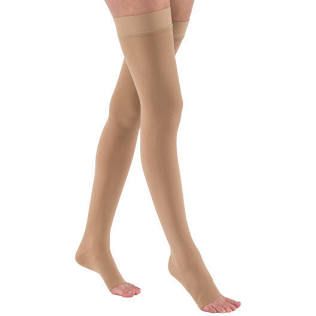 Sock, Comprsn Thigh-Hi Reg/Dotopen 15-20Mmhg Bge Xlg, 1/Pr
