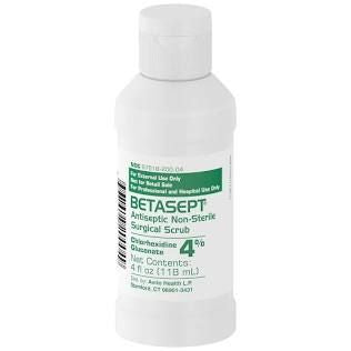 Betasept® 4% Chlorhexidine Gluconate Surgical Scrub Solution, 4-Ounce Bottle, 48/Cs
