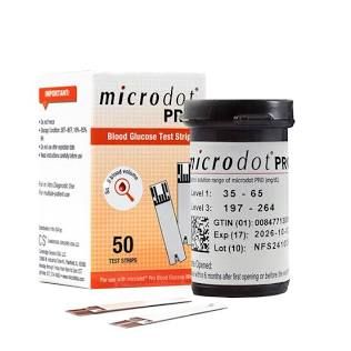 Strip, Test Blood Glucose Microdot Pro (50/Vl 100Vl/Cs), 1/Vl