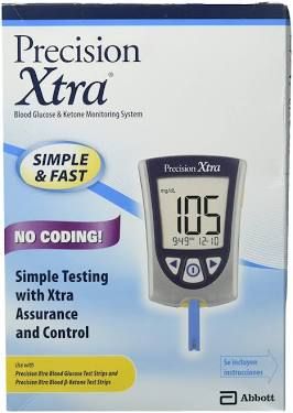 Precision Xtra Blood Glucose Test Strips, 100/Bx