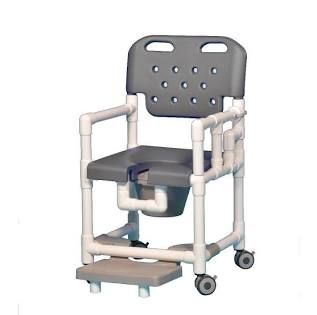Chair/Commode, Shower Gry Seatat Navy Wht Ipu, 1/Ea