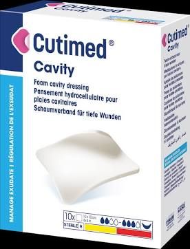 Cutimed® Cavity Foam Dressing, 4 X 4 Inch, 10/Bx