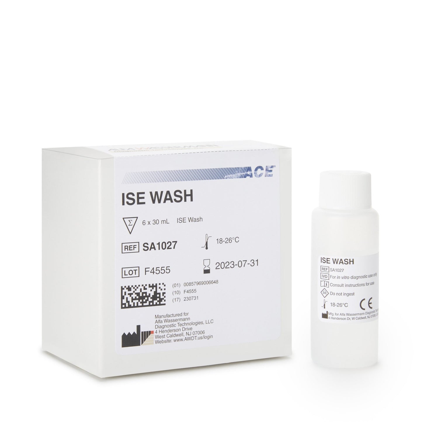 ACE ISE CAL A ISE Wash Solution for use with Ion Selective Electrode (ISE) Systems 6/PACK -SA1027