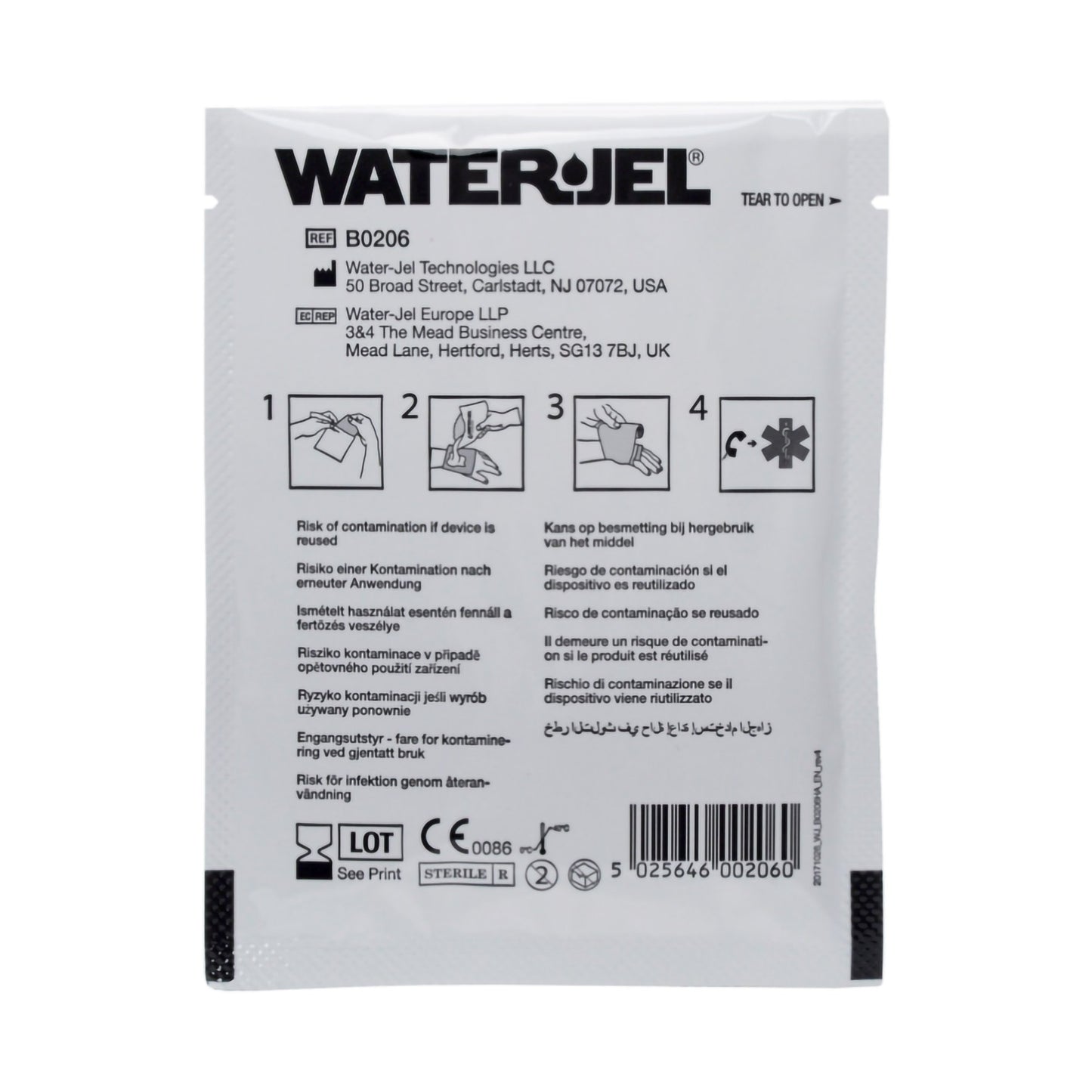 Water-Jel Burn Dressing, 2 x 6 Inch 1/EACH -B0206-60.00.000