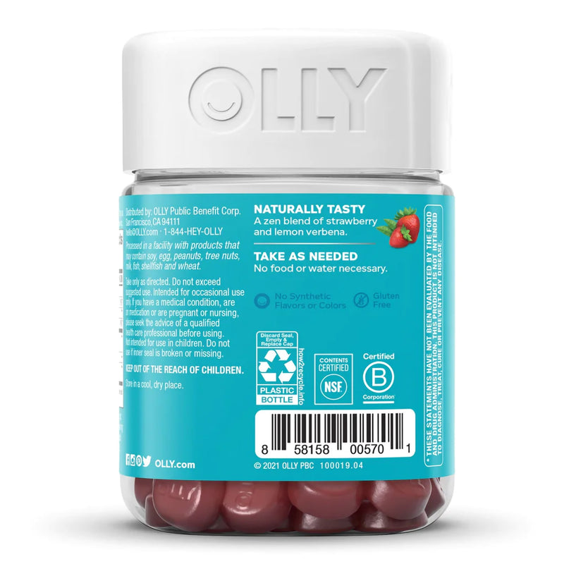 Olly Goodbye Stress Gummies, Berry Verbena