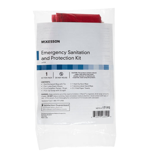 SANITATION & PROTECTION KIT, EMERGENCY (100/CS) 1/EACH -17195