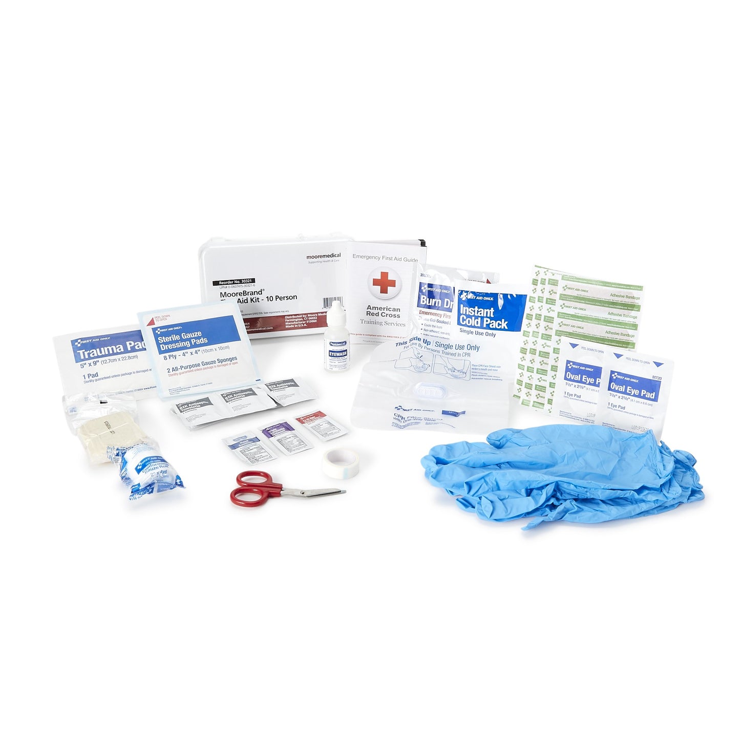 MooreBrand 10 Person First Aid Kit 12/CASE -30321