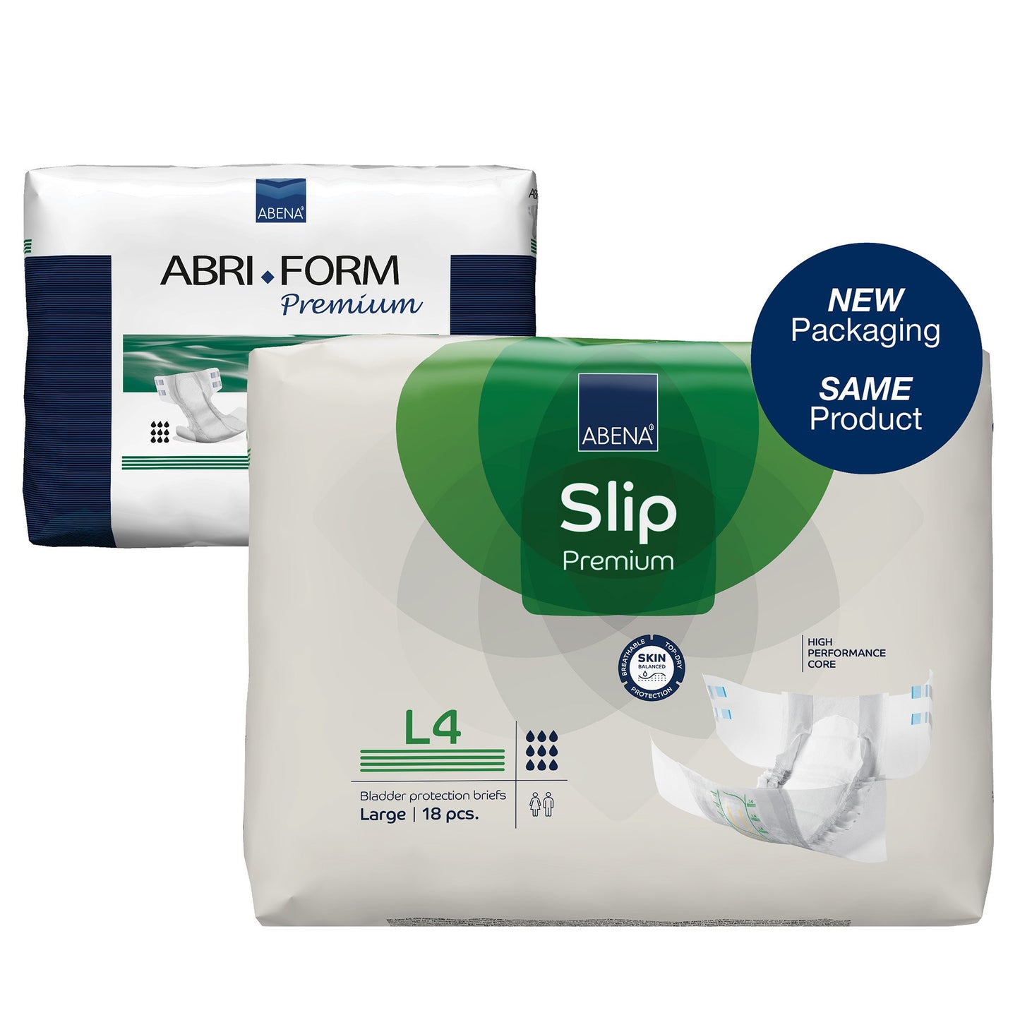 Abena Slip Premium L4 Incontinence Brief, Large 18/PACK -1000021292