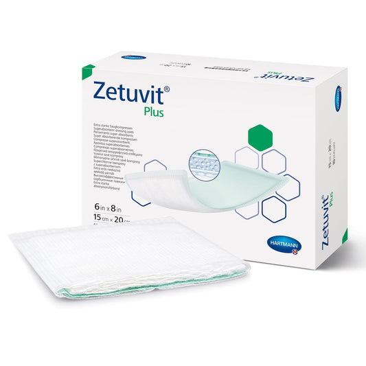 Zetuvit Plus Sterile Superabsorbent Dressing, 6 x 8 Inch 10/BOX -413112