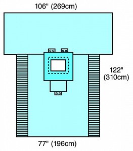 Cardinal Health™ Sterile Chest and Breast Drape, 77 x 106 x 122 Inch