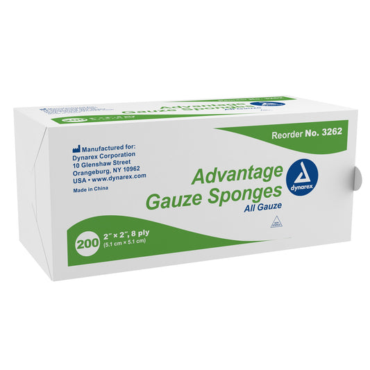 Advantage Gauze Sponge, 2 x 2 Inch, 8-Ply 200/PACK -3262