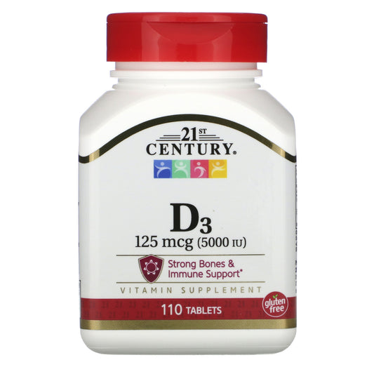 21st Century Vitamin D-3 / Calcium Supplement 1/BOTTLE