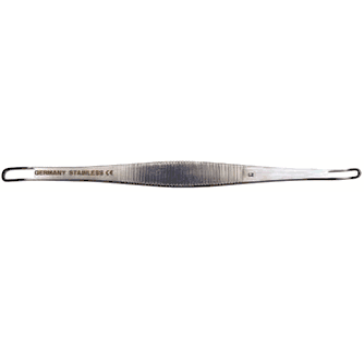 Br Surgical Comedone Extractor Schamberg Comedone Extractor, Slightly Curved Double-Ends, Square/Crimped Small Loop, 3_"