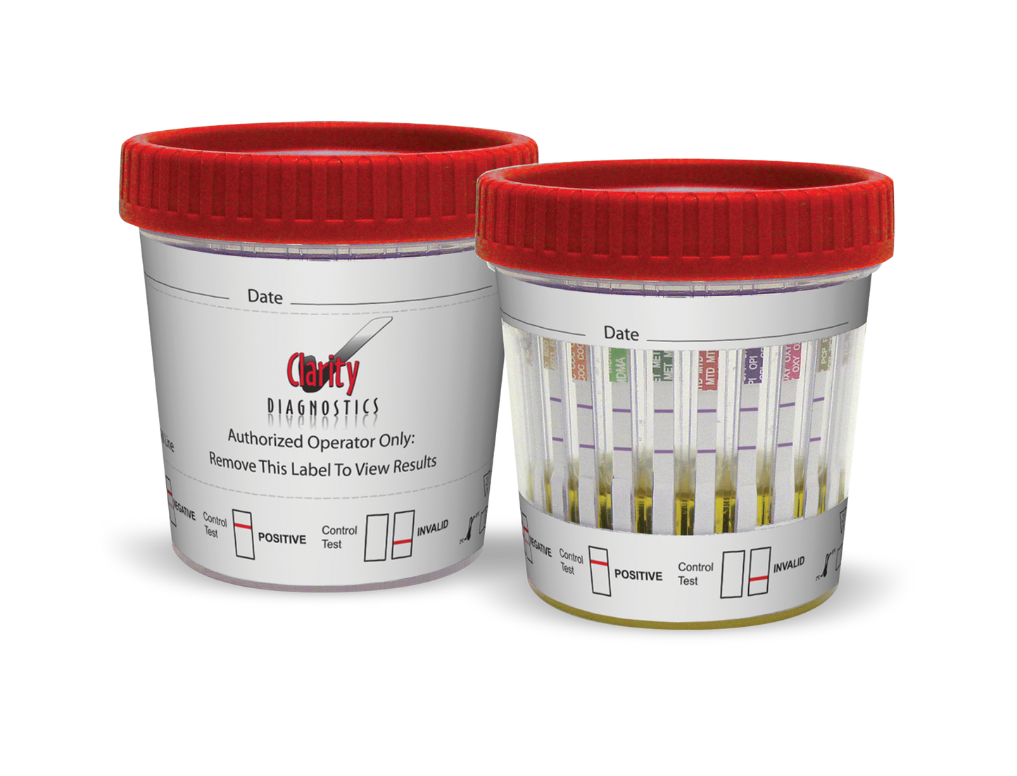 Clarity Diagnostics Drugs Of Abuse Speciment Cup Urine W/Tempstrip 400/Cs