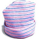 Alba Baby Boggan Cap Infant Unisex Wh/Pnk/Blustripes 3X5-1/2 500/Cs -80088 - BriteSources