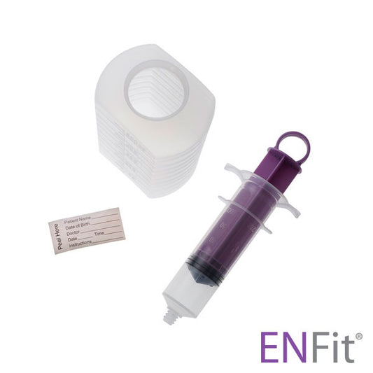 Amsino Amsure Enteral Feeding Irrigation Kits Syringe Flat Top Piston Enfittransition Tip 60Cc Ns 30/Cs -ENS115T