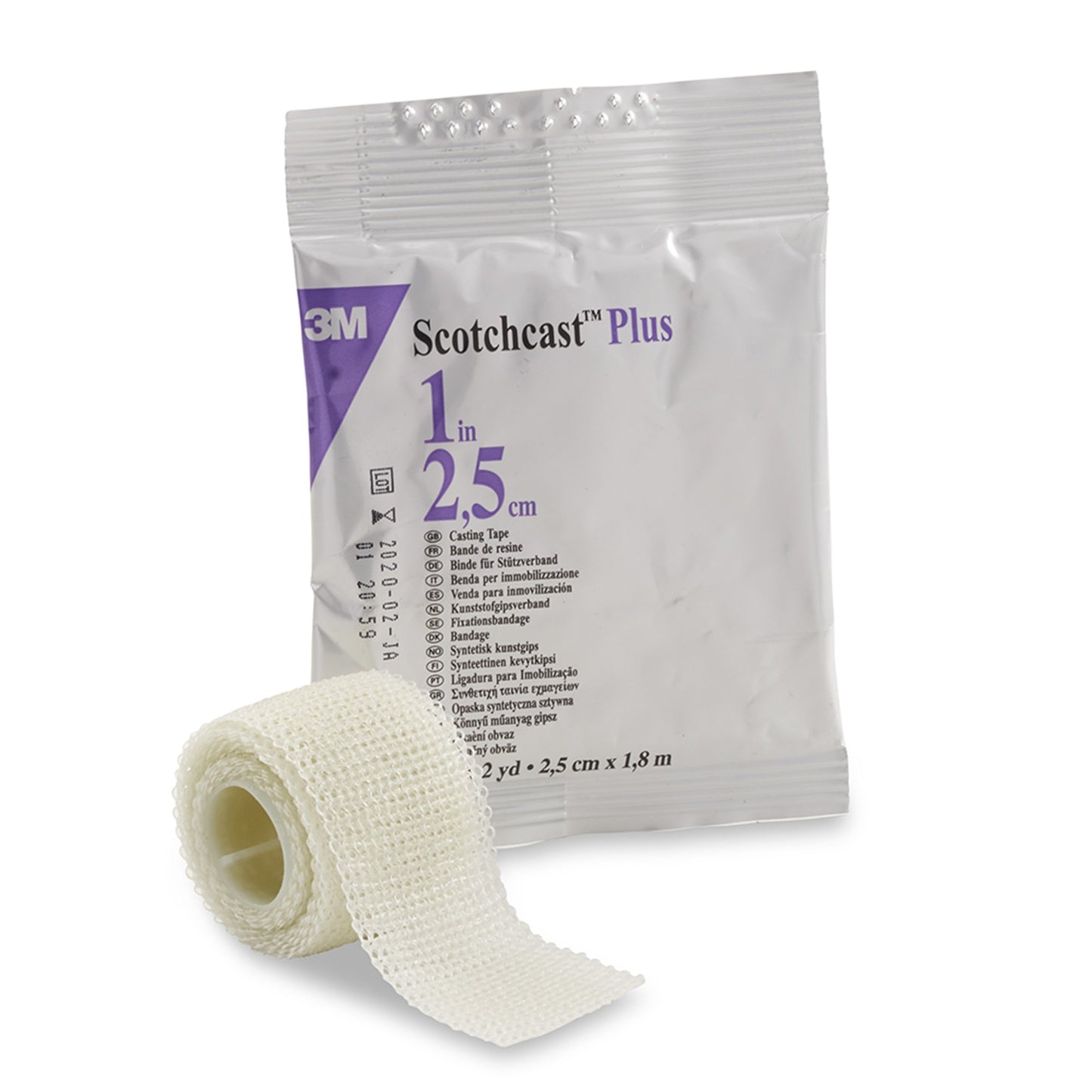 3M™ Scotchcast™ Plus Cast Tape, White, 1 Inch x 2 Yard 10/BOX -82001