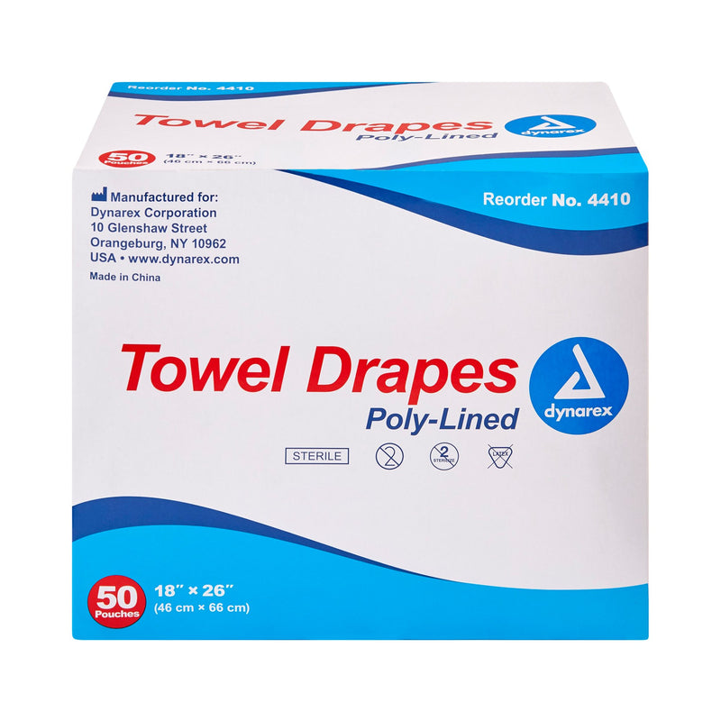 dynarex® Sterile Towel General Purpose Drape, 18 x 26 Inch