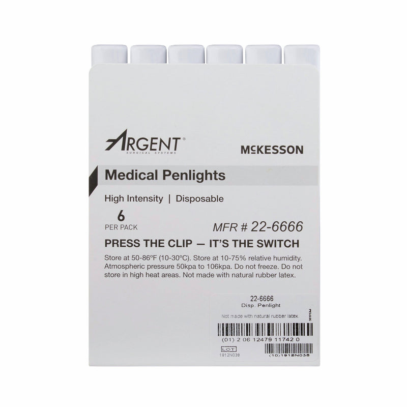 McKesson Disposable Penlight White Light, 4½ Inch