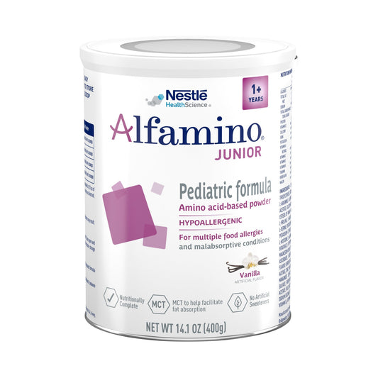 Alfamino Junior Amino Acid–Based Pediatric Formula, Vanilla, 14.1-ounce can 1/EACH -07613287106070