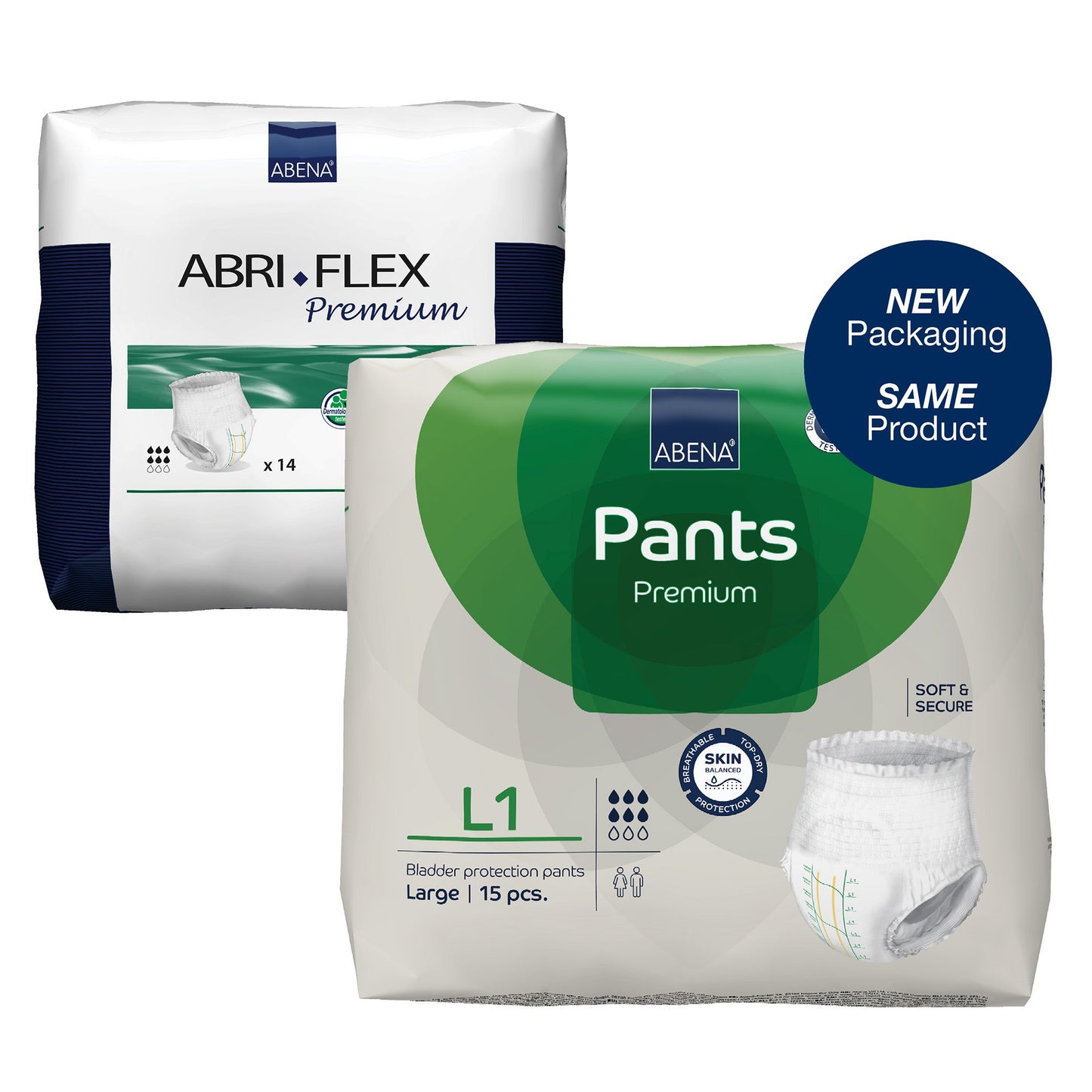 Abri-Flex™ Premium L1 Absorbent Underwear, Large 14/BAG -41086