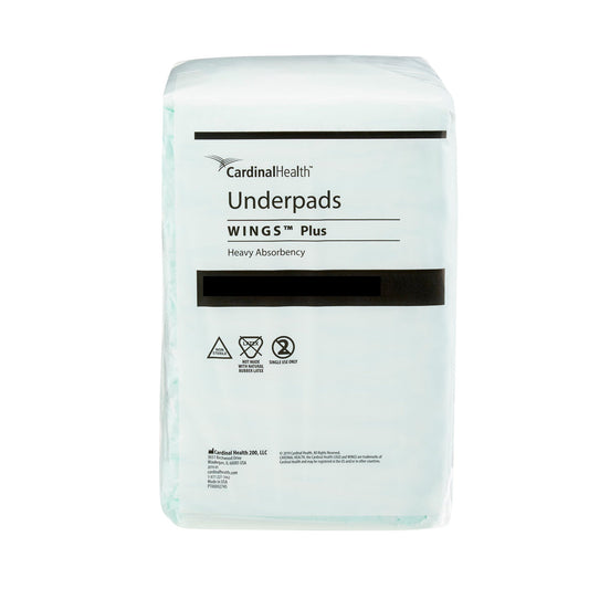 Wings Plus Underpads, Disposable, Heavy Absorbency, Beige, 36 X 36 Inch 48/CASE -968