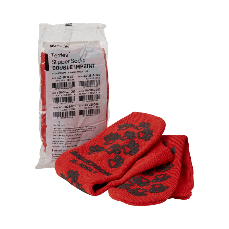 McKesson Terries™ Adult Slipper Socks, X-Large 1/PAIR -40-3811-001 - BriteSources